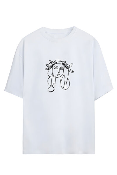 Adrift Linija umetničke grafike dizajnirana za unisex Oversize kroj T-shirt