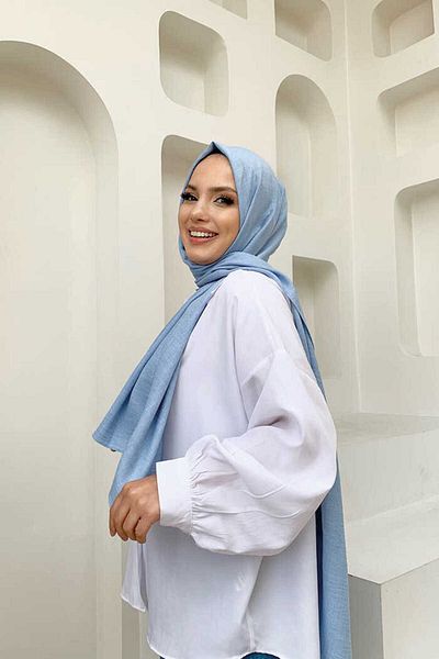 Bym Fashion 2052 Model șal albastru