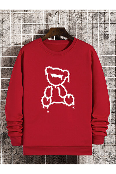 Adrift Crvena majica sa podstavom i printom medveda