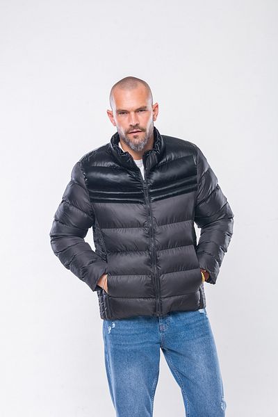 Kevin K232 Men's Matte Black Puffer Jacket