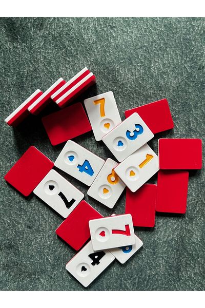 SERA Double Layer Okey Stone Red - White Special Production (Melamine)