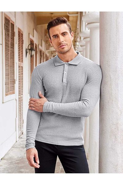 youknitwear you Pulover pentru bărbați cu guler polo Maroc