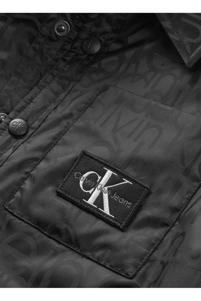 Calvin Klein Baskılı Siyah Erkek Çocuk Gömlek IB0IB01828BEH