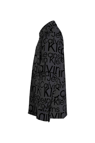 Calvin Klein Baskılı Siyah Erkek Çocuk Gömlek IB0IB01828BEH