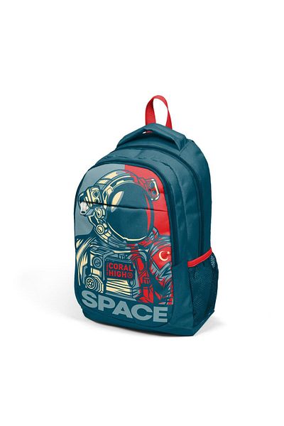 Yaygan Coral High Kids - Set de ghiozdane din 3 piese cu model astronaut roșu