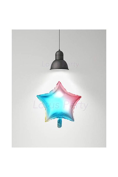 LOTUS PARTY 1 Piece - 18 inch Rainbow Star Foil Balloon