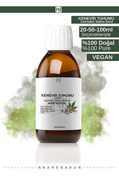 nkare Kenevir Tohumu Yağı %100 Saf Doğal Soğuk Sıkım Yağı 100 Ml