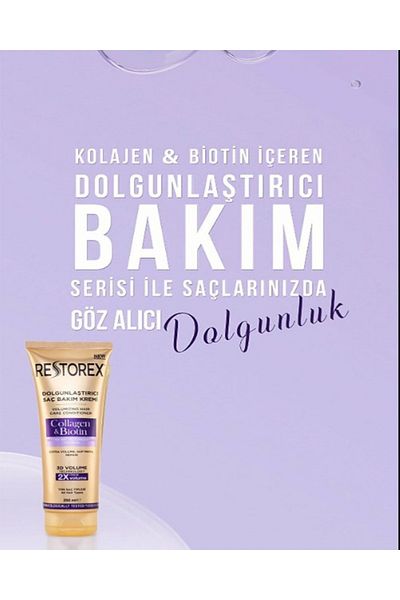 Restorex Plumping Hair Care Cream Collagen & Biotin 250 Ml 3 Pieces