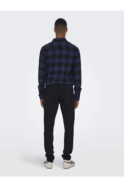 Only & Sons Men's Checkered Long Sleeve Shirt 22007112