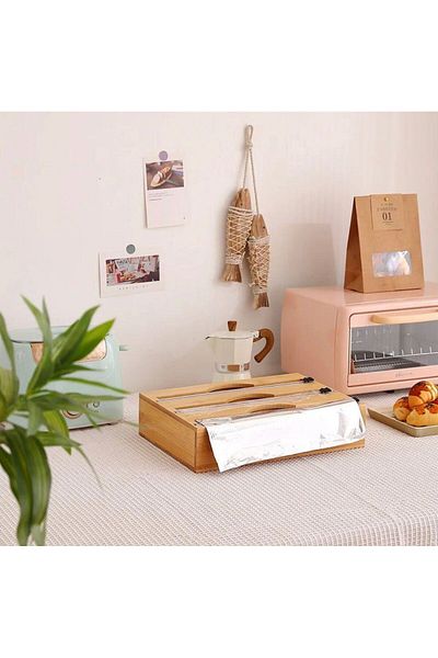 SALPHOME Bamboo 3-Pack Stretch and Foil Organizer