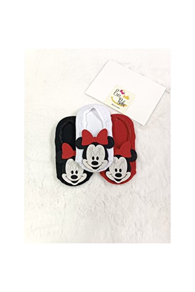 ESES BEBE Black White Red 3-pack Mickey Mouse Ballerina Socks