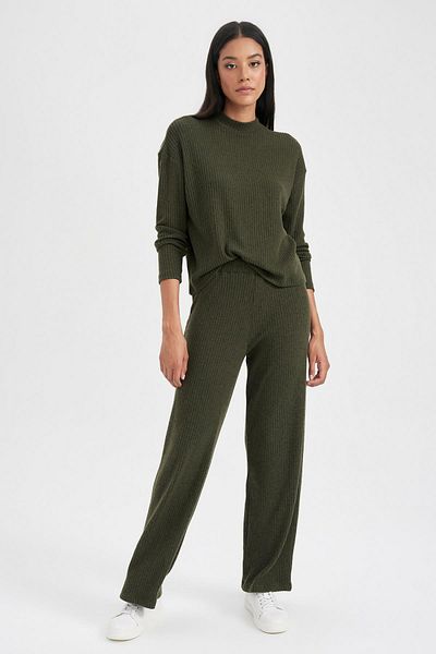 DeFacto Regular Fit Ribbed Camisole Sweatpants