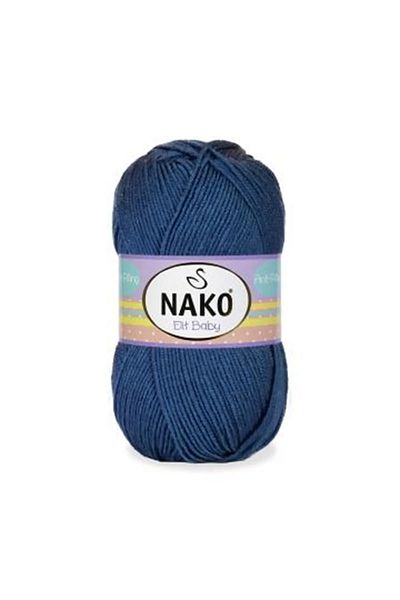 NAKO Elit Baby Hand Knitting Yarn Indigo Blue 5372 - 5 Pieces