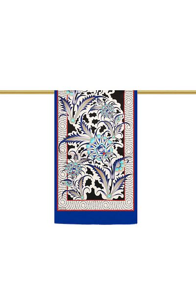 Bursa İpek Saks Golden Horn Pattern Silk Scarf