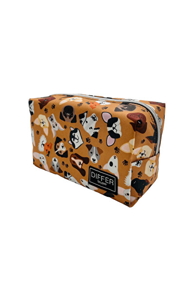 Differ Studio Dog Pattern Unisex Water Resistant Large Pen Holder/makeup/cosmetic/travel/handbag