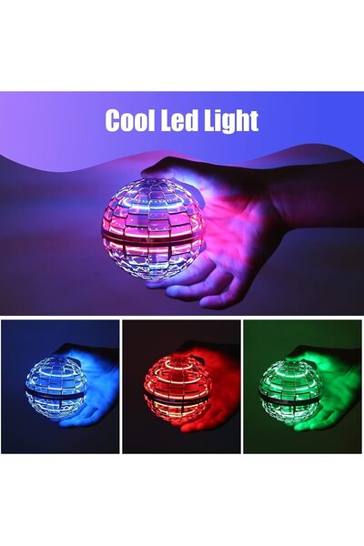 FLYNOVA Uçan Top Oyuncak, Bumerang El Kontrollü Mini Drone - Mavi