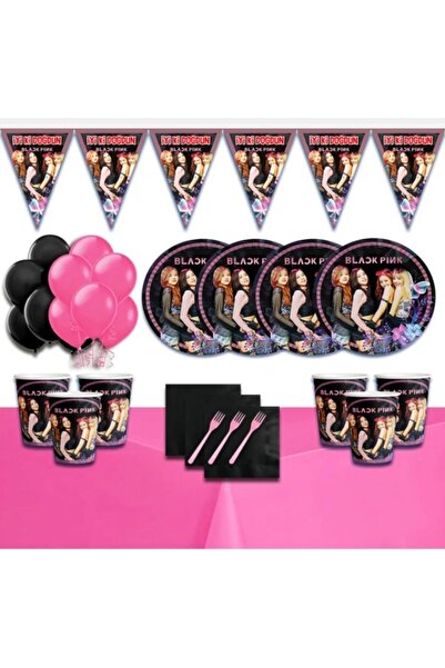 MFM Party Black Pink Birthday Party Set για 32 άτομα