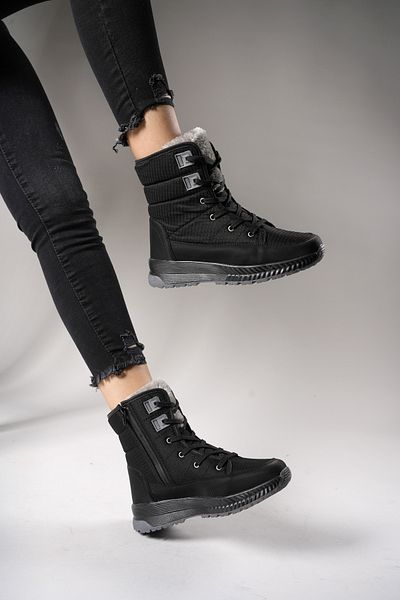 Riccon Niopiq Dámské Sněhule na zip0012815 Černé Smoked