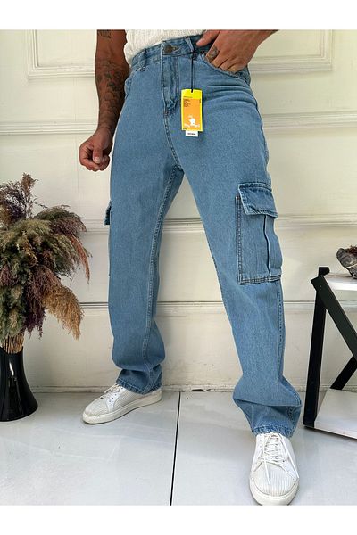çerme Pantaloni largi cu buzunare cargo