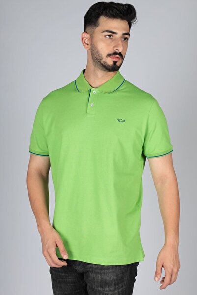 PAUL&SHARK MEN'S KNITTED POLOSHIRT C.WCOTTON