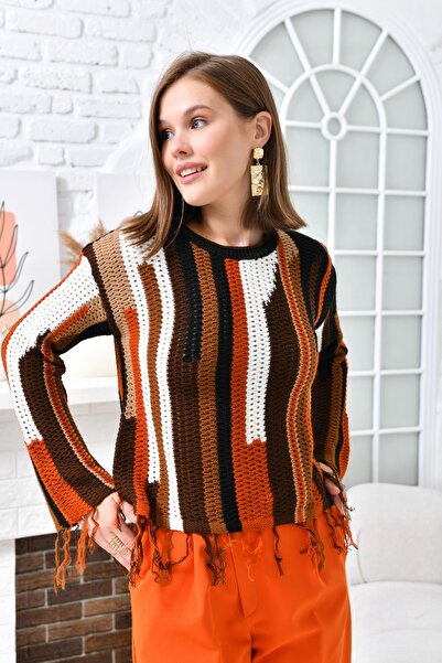 VOLT CLOTHİNG Több mintás női kötöttáru pulóver