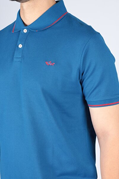 PAUL&SHARK MEN'S KNITTED POLOSHIRT C.WCOTTON