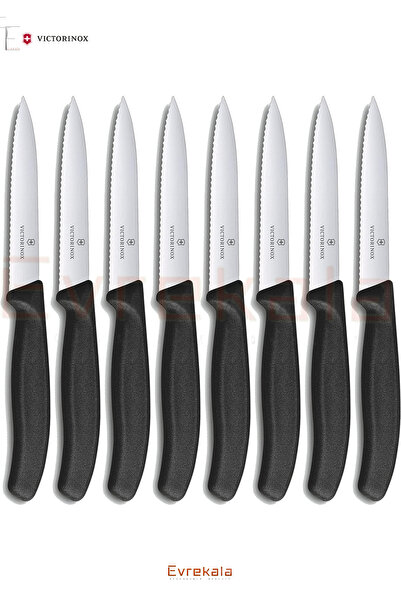 Victorinox Evrekala Shop Tırtıklı Bıçak Seti Victorinox Masa Knife Set 8 Adet...