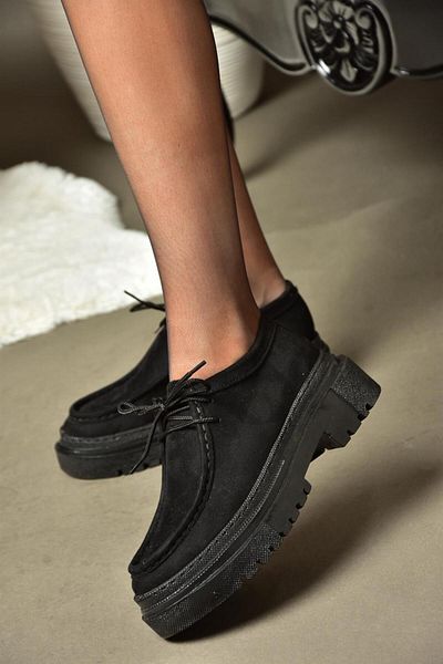 Fox Shoes R294783002 Damenschuhe aus schwarzem Wildleder