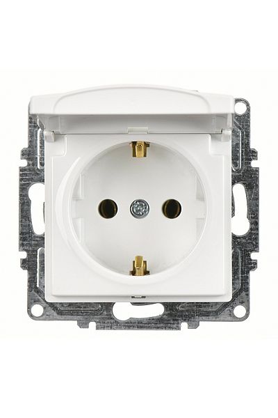 GÜNSAN VİSAGE White Covered Grounded Socket Mek.- Frameless 12 Pieces