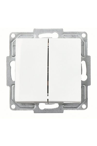GÜNSAN VİSAGE Visage White Commutator Switch، Mek.- 12 قطعة بدون إطار