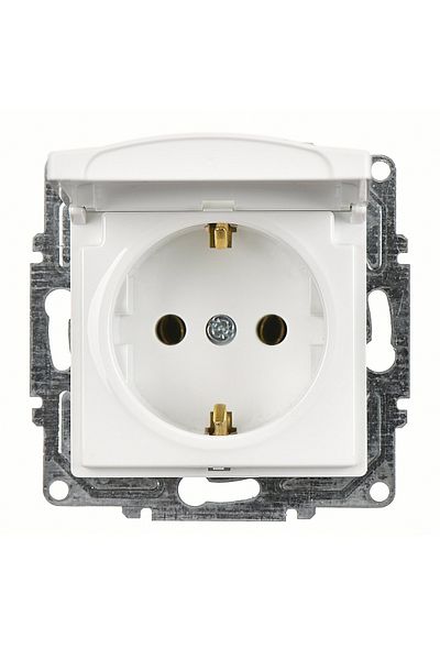 GÜNSAN VİSAGE White Covered Grounded Socket Mek.- Frameless 12 Pieces