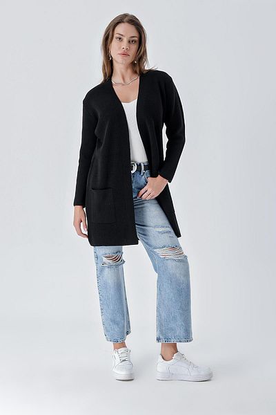 CHUBA Women's Thessaloniki Knit Pocket Knitwear Cardigan Black 24W110