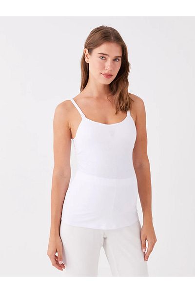 LC Waikiki LCW DREAM U-Neck Flat Strap Maternity Undershirt