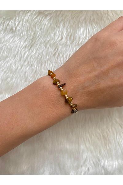 Beykan Tiger Eye Natural Stone Anklet Or Bracelet