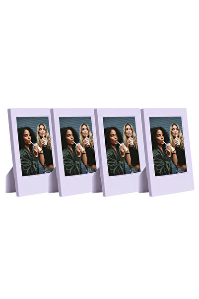 Fujifilm Instax Mini Film Uyumlu Lila 4'lü Klasik Fotoğraf Çerçeve Seti