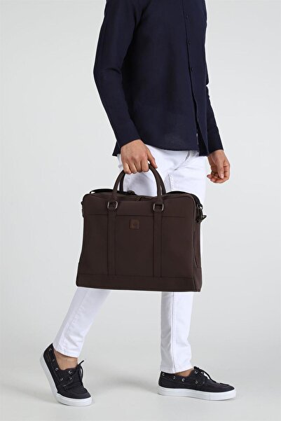 ADAM BOXES حقيبة كمبيوتر محمول وحقيبة N-Empresario - بني