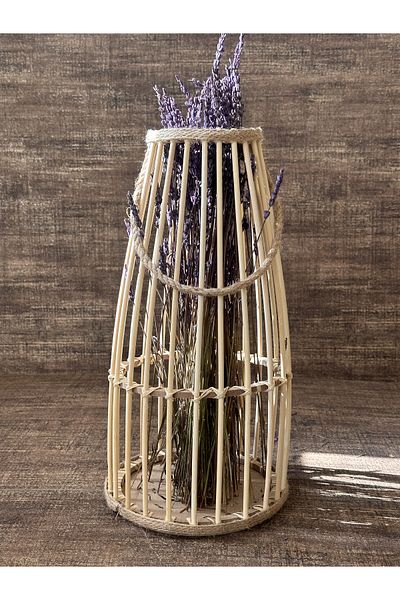 DEKOLOBİ Διακοσμητικό Βάζο Bamboo Stick Gum Model με Σχοινί 35 εκ