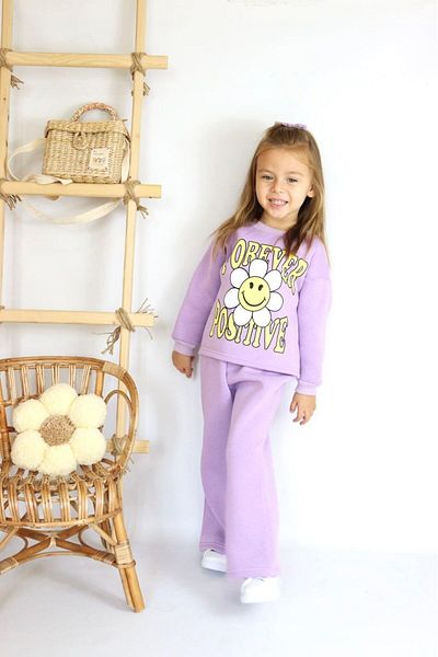 le petit sole Girl's Forever Positive Cotton Set