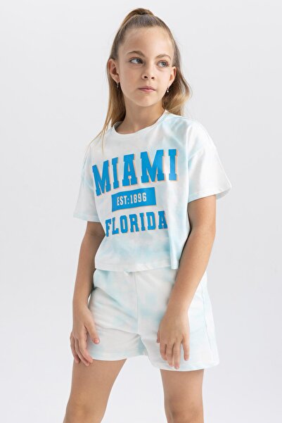 DeFacto Kız Çocuk Batik Desenli Şort A2463a823hs