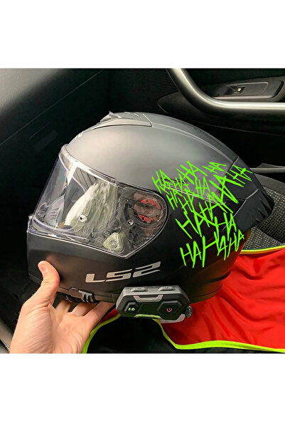 BENİMSER REKLAM HA HA HA HA Yazı Motor Kask Araba Oto Sticker Yeşil