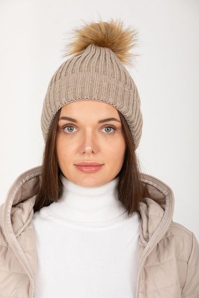 Eke Tekstil Stone Women's Pompom Knitwear Beret