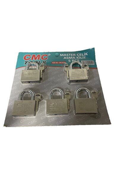 CMC Tools قفل فولاذي 60 مم 5 قطع مع مفاتيح مشتركة