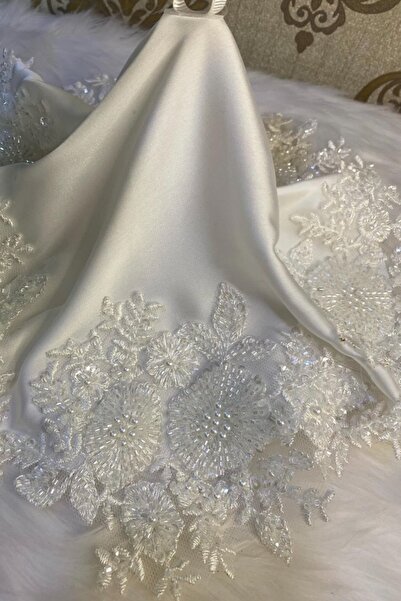 ZEYMERADE منديل يد العروس والعريس الأبيض، مزين بالساتان VIP، ليلة الحناء لحفلات الزفاف ووصيفة العروس ووعد الخطوبة