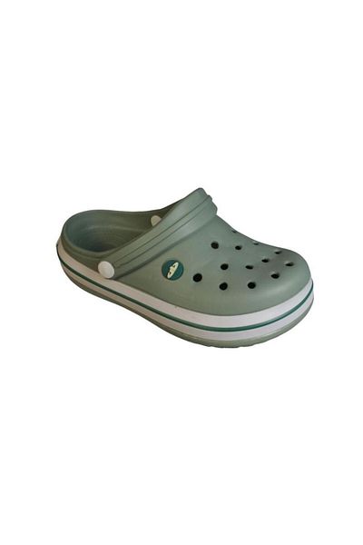 Akınal Bella Gray Green Red Cross Style Doctor-Nurse-Cook Slippers