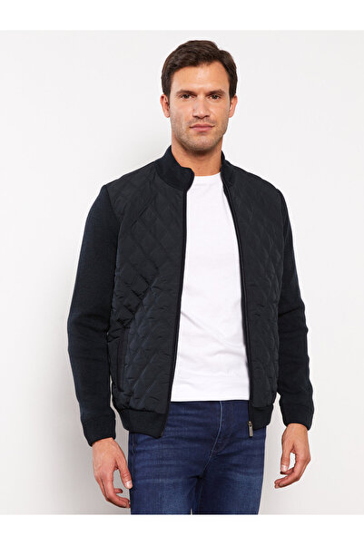 LC Waikiki Ανδρική πλεκτή ζακέτα - Standard Fit, Stand Collar