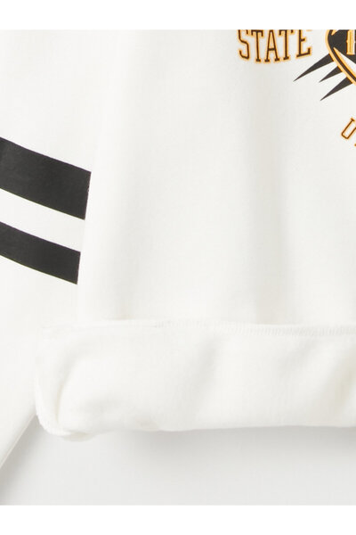 LC Waikiki Oversize dámská mikina Polo s dlouhým rukávem s potiskem