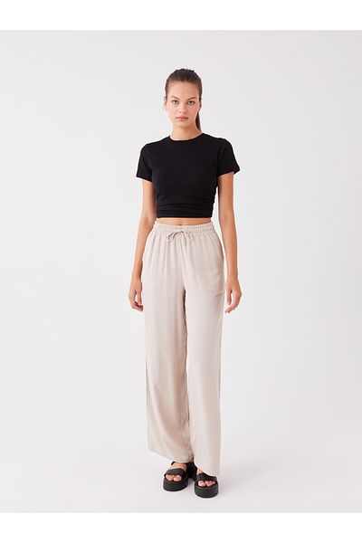 LC Waikiki Femei - Pantaloni drepti cu talie elastica