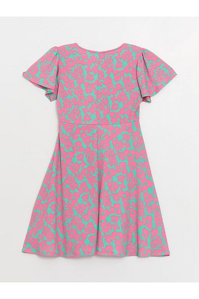 LC Waikiki LCWAIKIKI Maternity με διπλό στήθος φλοράλ κοντομάνικο φόρεμα εγκυμοσύνης