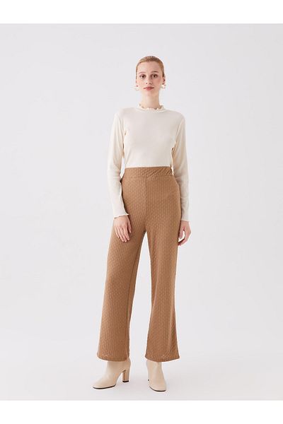 LC Waikiki Patterned Comfortable Women's Trousers - Elastic Waist