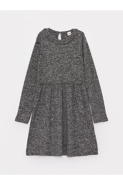 LC Waikiki Crew Neck Long Sleeve Girl's Dress